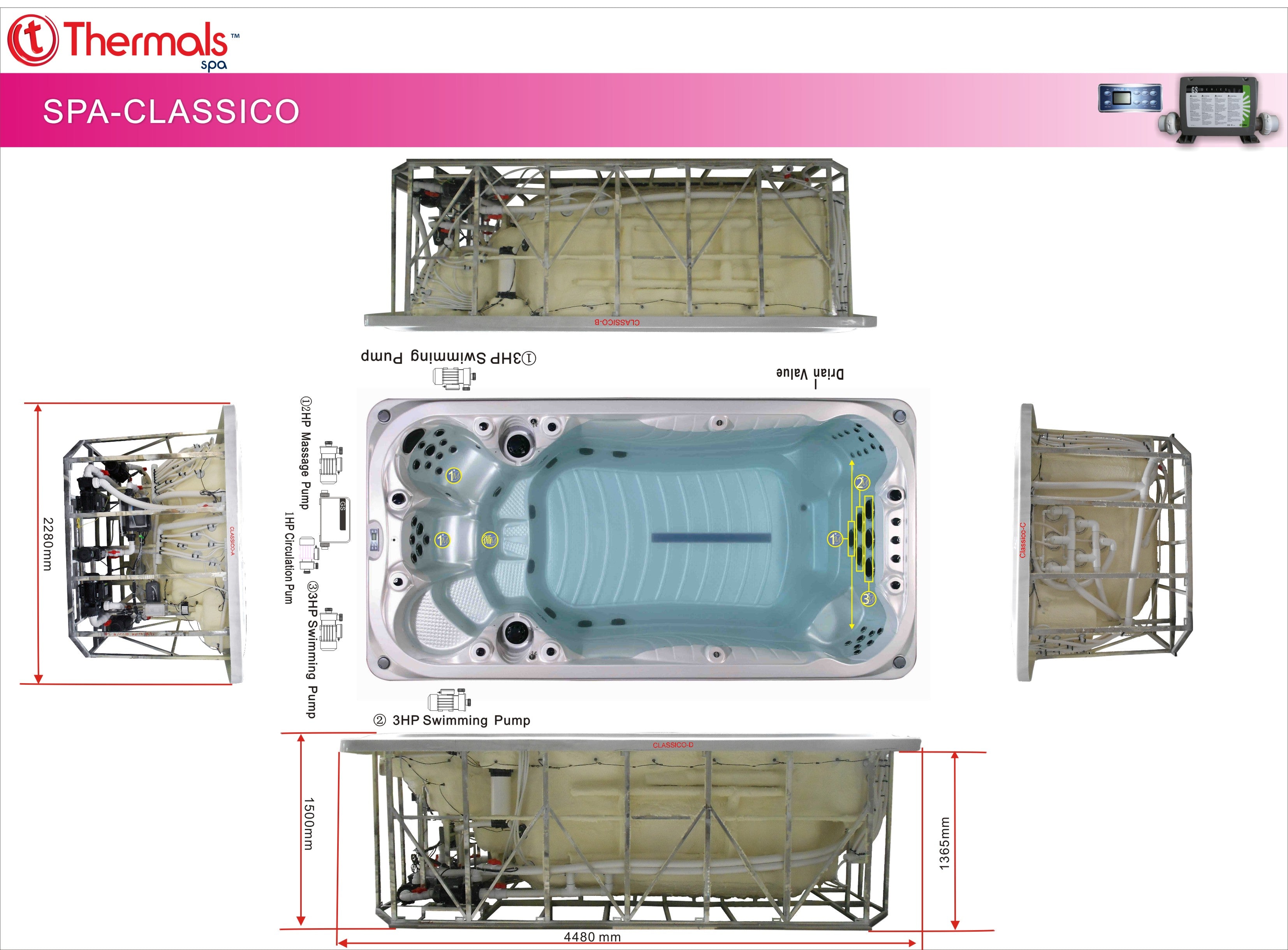 Swimspa | CLASSICO | (450x228x150cm)