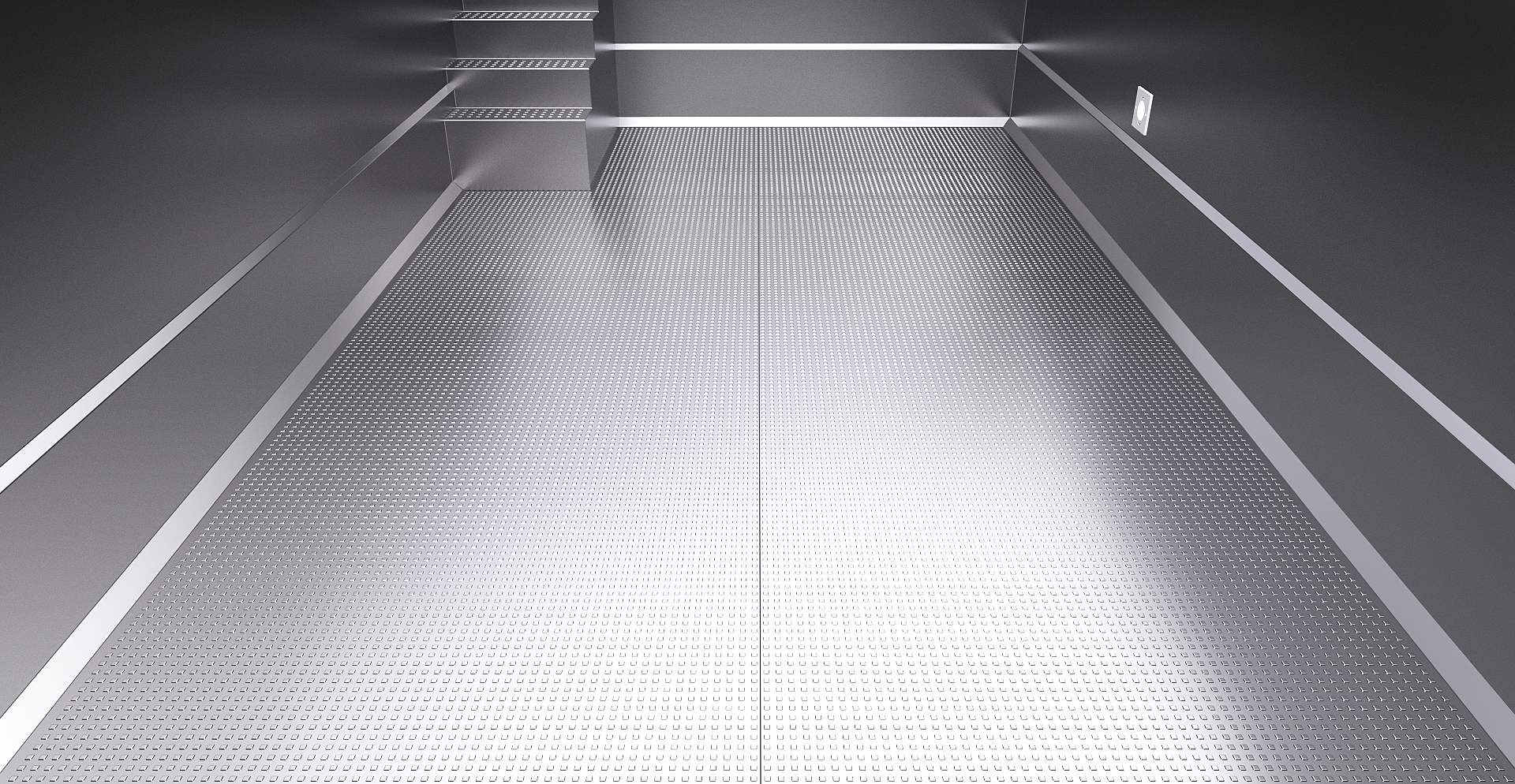 Rostfri stålpool INOXline Bräddavlopp