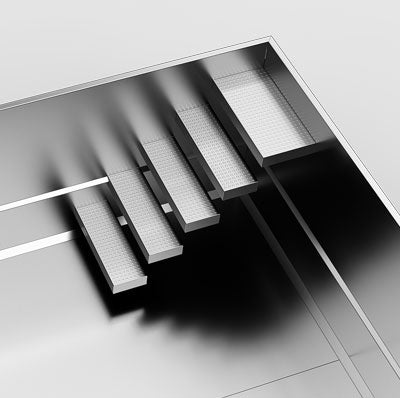 Rostfri stålpool INOXline Bräddavlopp