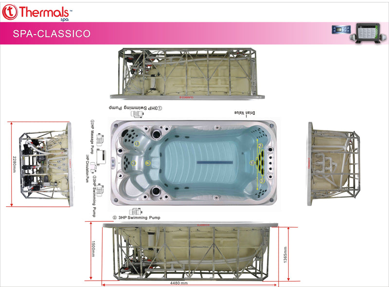 Swimspa | CLASSICO | (450x228x150cm)