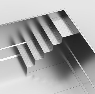 Rostfri stålpool INOXline Overflow